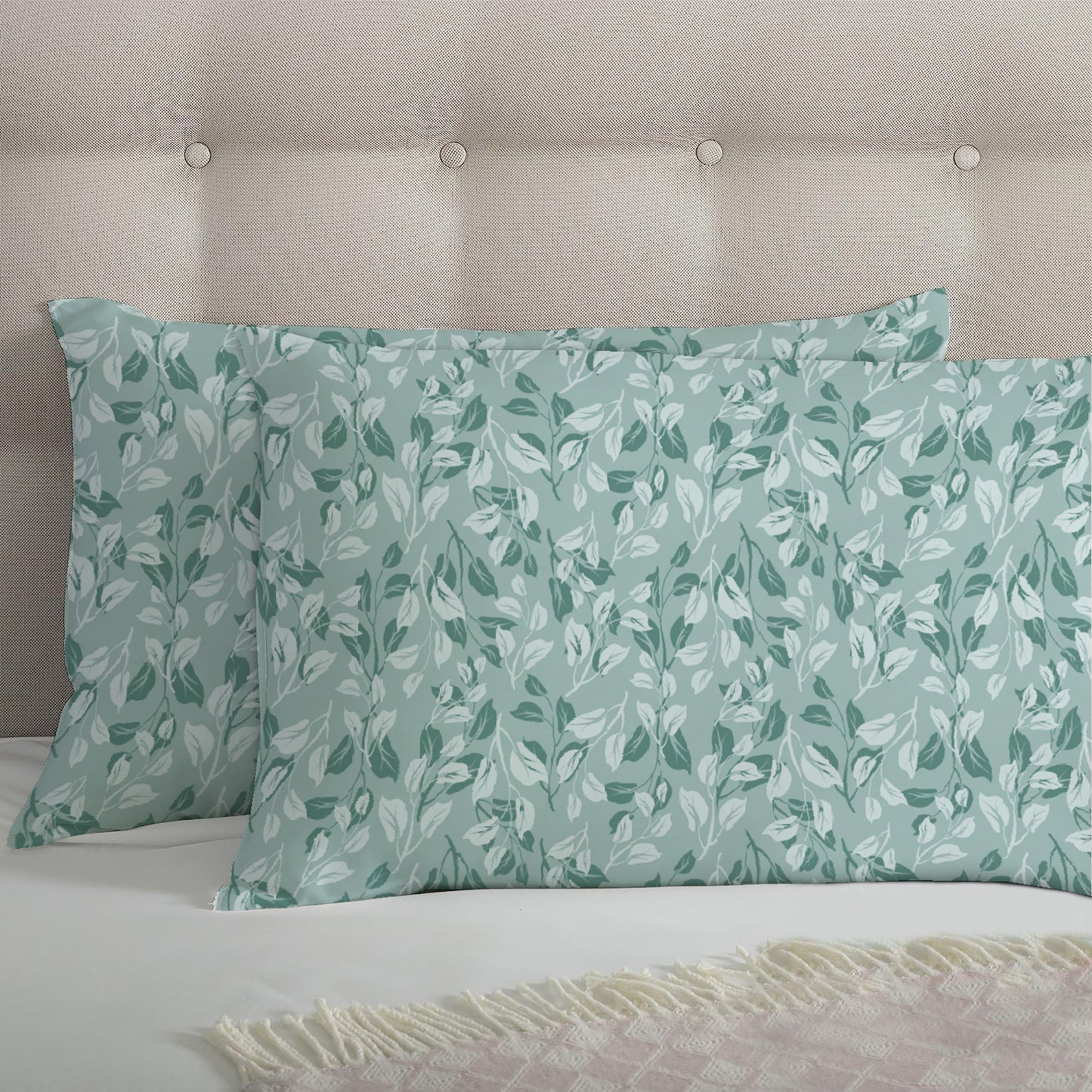 Mint Hazel Printed Pillow Pair