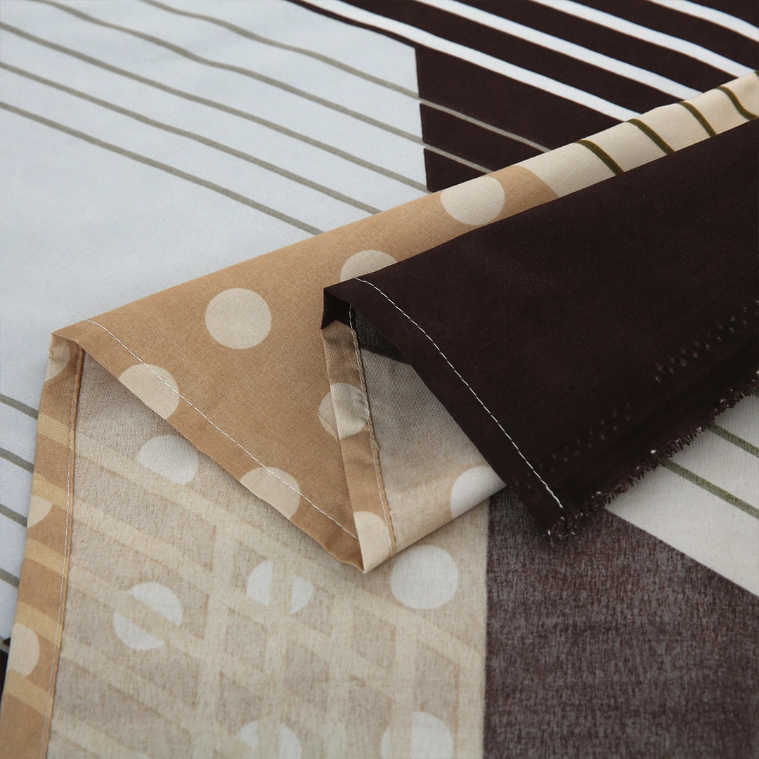 3/6 Piece - Brown & Beige Hexa Set - 3380