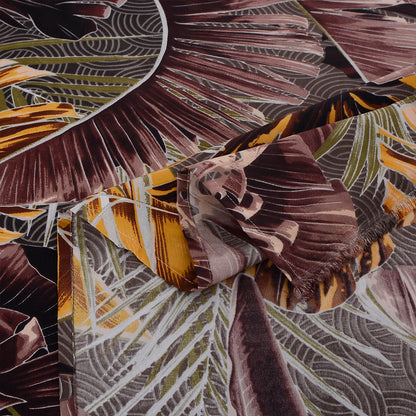 3/6 Piece - Golden Brown Tropical Leaf Set - 3391