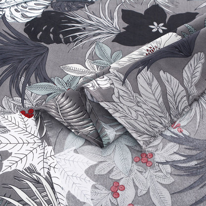 3/6 Piece - Grey Garden Tropical Print Set - 3390