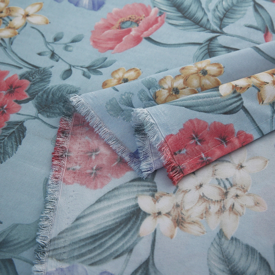 3/6 Piece - Blue Multi Floral Set - 3373