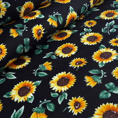 6 Piece - Cheerful Sunflower Patterned Duvet Cover Set