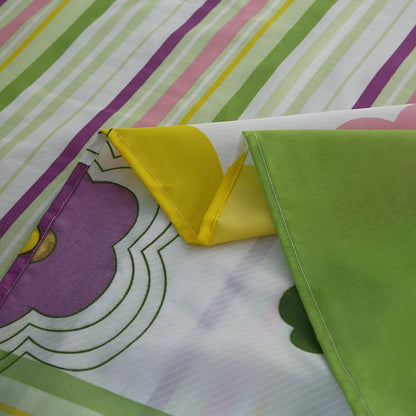 3/6 Piece - Zesty Lime Bloom & Pastel Stripe  Set - 3364