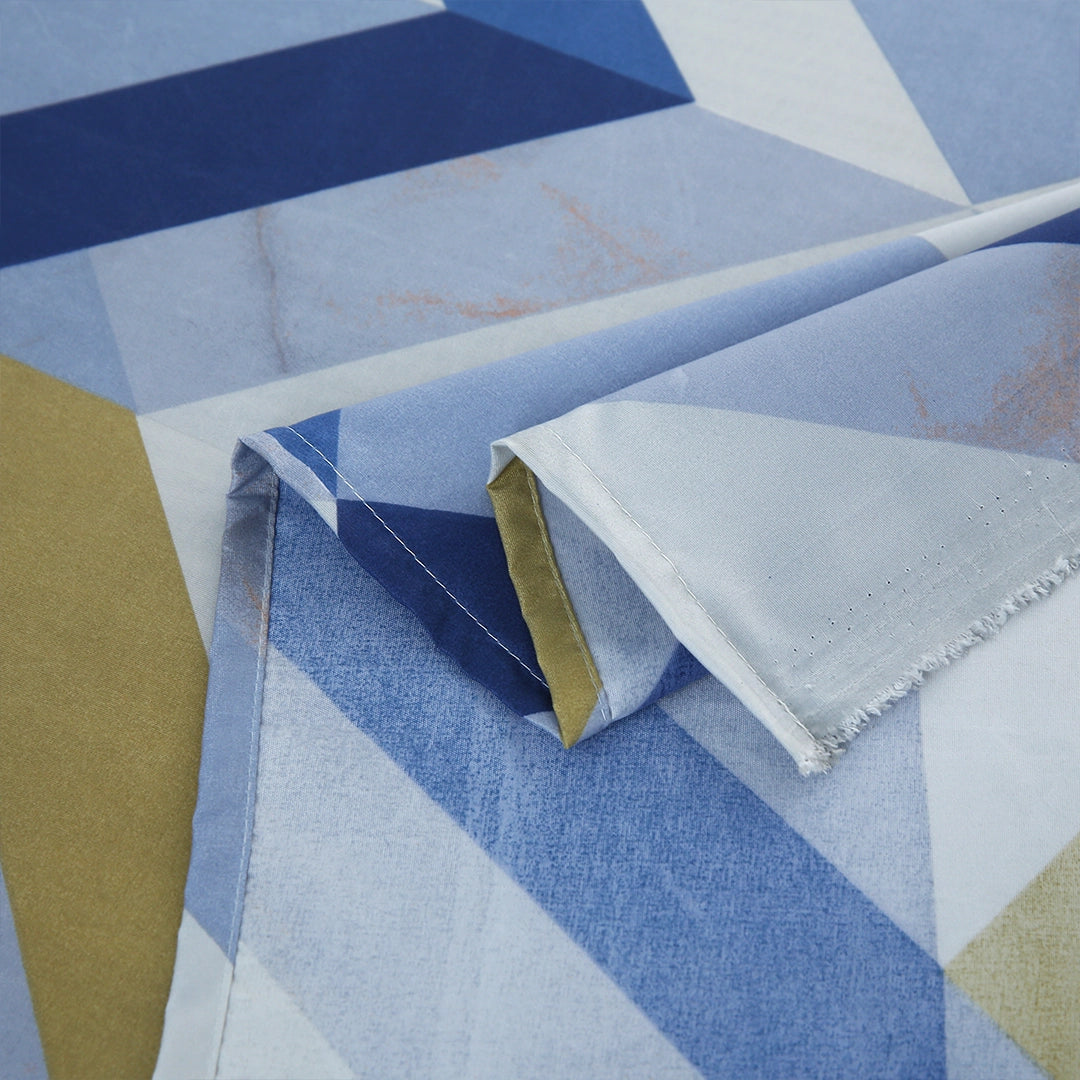 3/6 Piece - Blue & Mustard Geometric Set - 3374