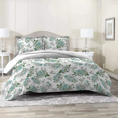 Grand Rose Whitish Printed Bed Sheet