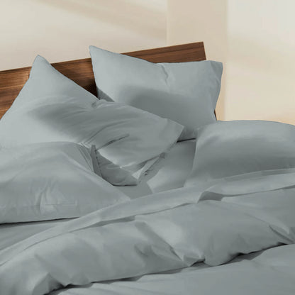 Grey Cotton Sateen Bed Sheet