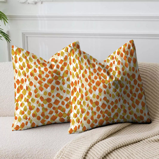 Leopard Orange Printed Cushion Cover