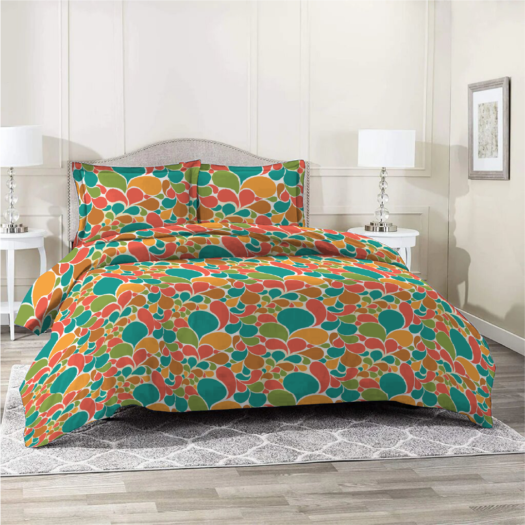 6 Piece - Summer Splash Printed Duvet Cover Set