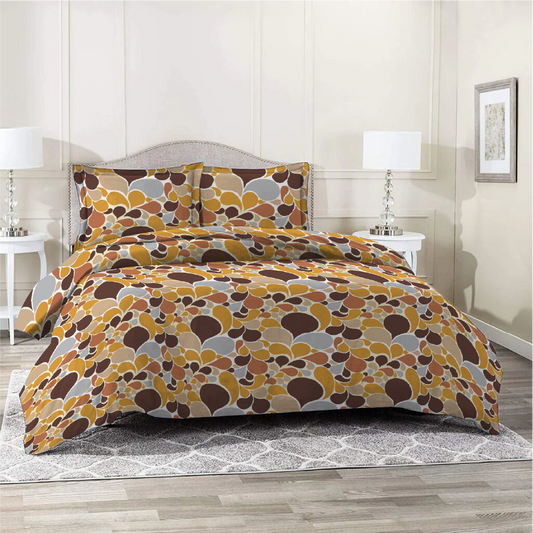 6 Piece - Rustic Hues Printed Duvet Cover Set