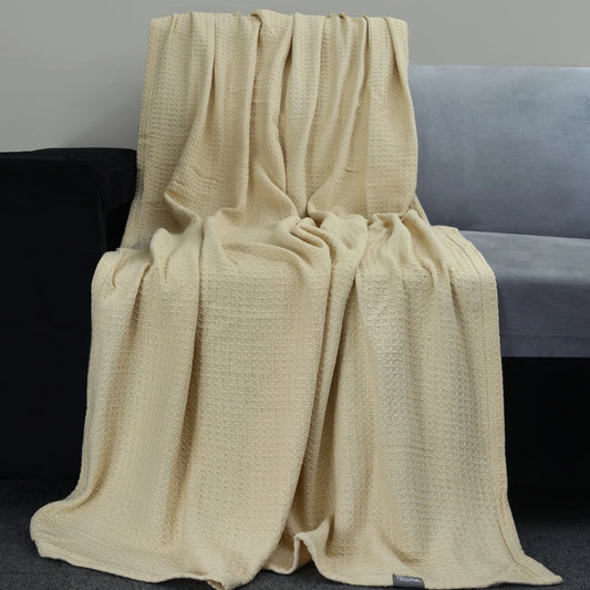 Beige - Waffle Thermal Blanket