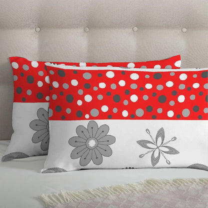 3/6 Piece - Floral Base With Red Stripes Set - 3158