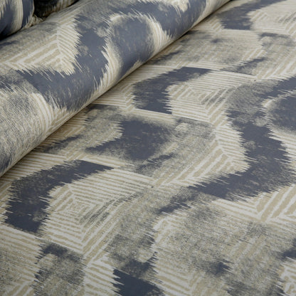 6 Piece - Grey & Beige Chevron Printed Duvet Cover Set