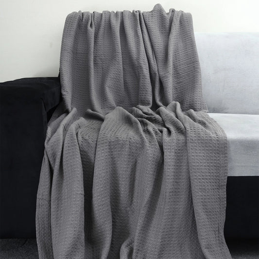 Grey - Waffle Thermal Blanket