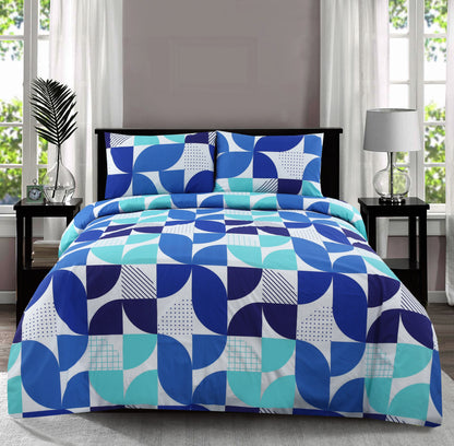 3/6 Piece - Blue Geometric Set -3056