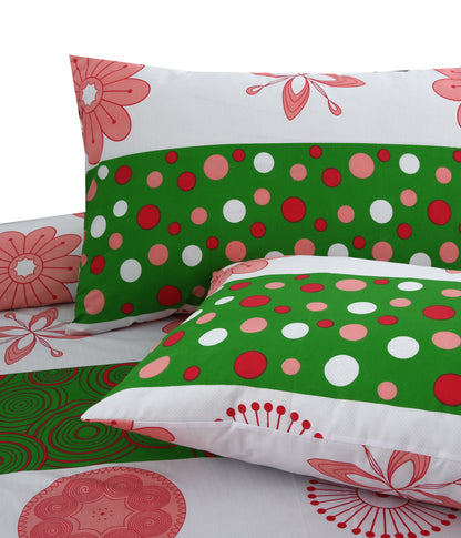 3/6 Piece - Floral Base With Green Stripes Set - 3159