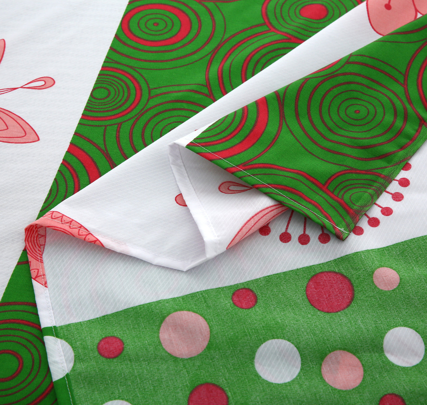 3/6 Piece - Floral Base With Green Stripes Set - 3159