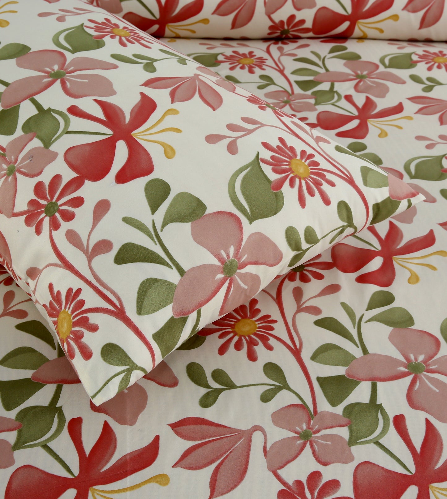 6 Piece - Spring Floral Printed Duvet Cover Set