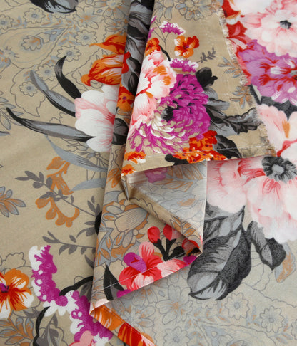 6 Piece - Mutli Bunch Flower Printed Duvet Cover Set