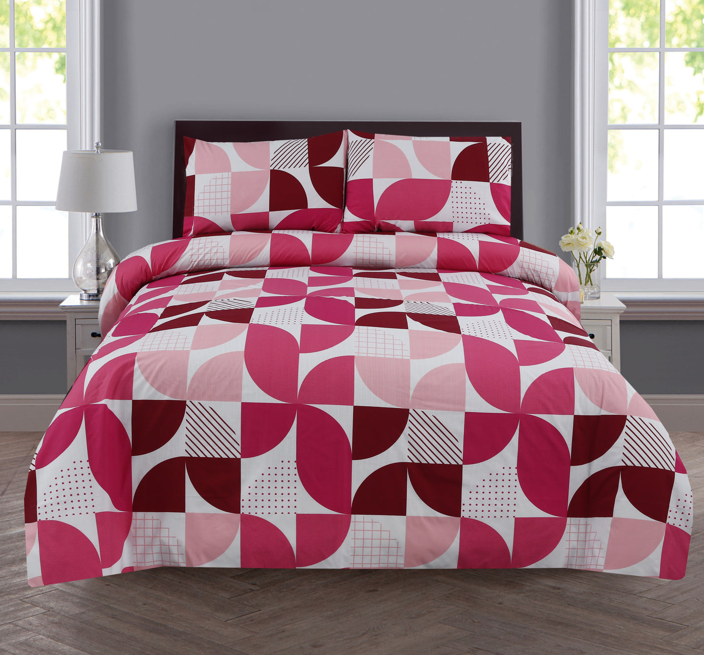 3/6 Piece - Pink Geometric Set -3057