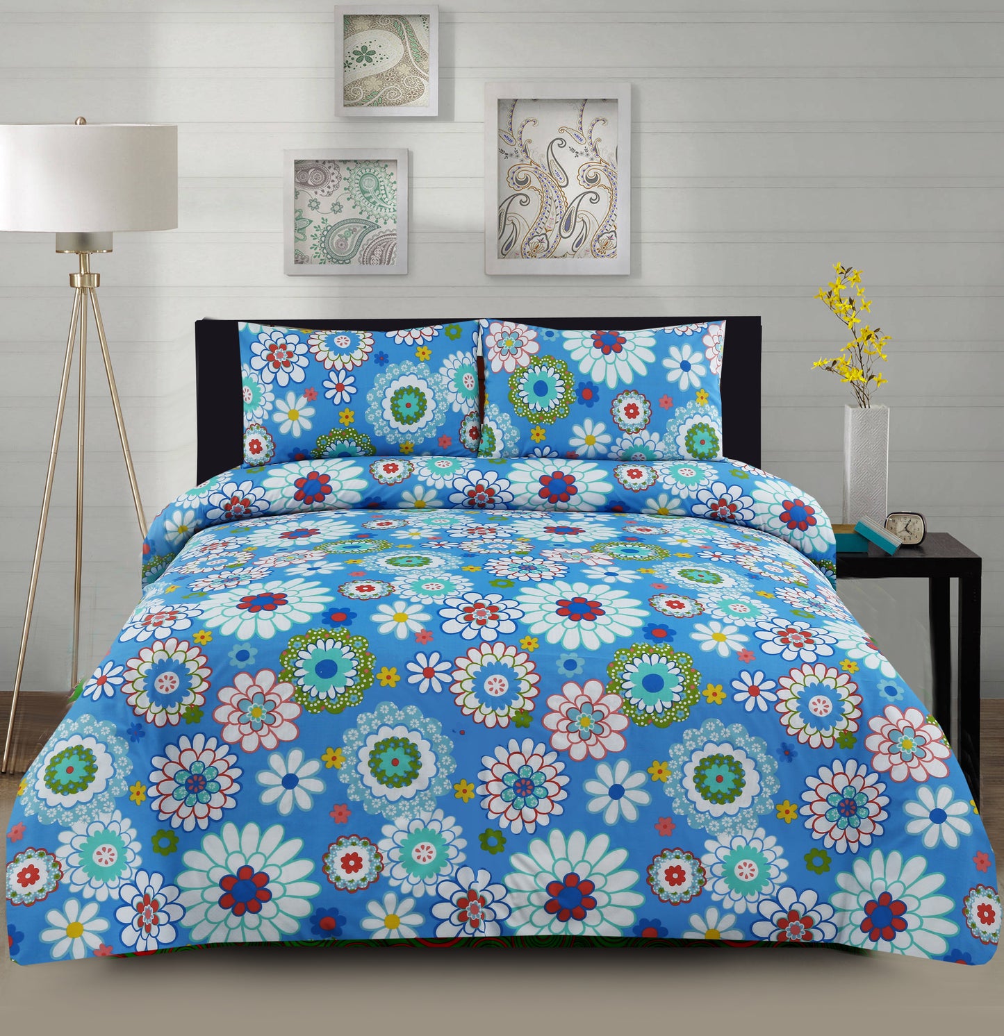 3/6 Piece - Blue Floral Set - 3058