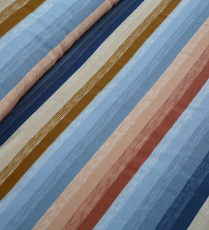 6 Piece - Multi Linear Geometric Printed Duvet Cover Set