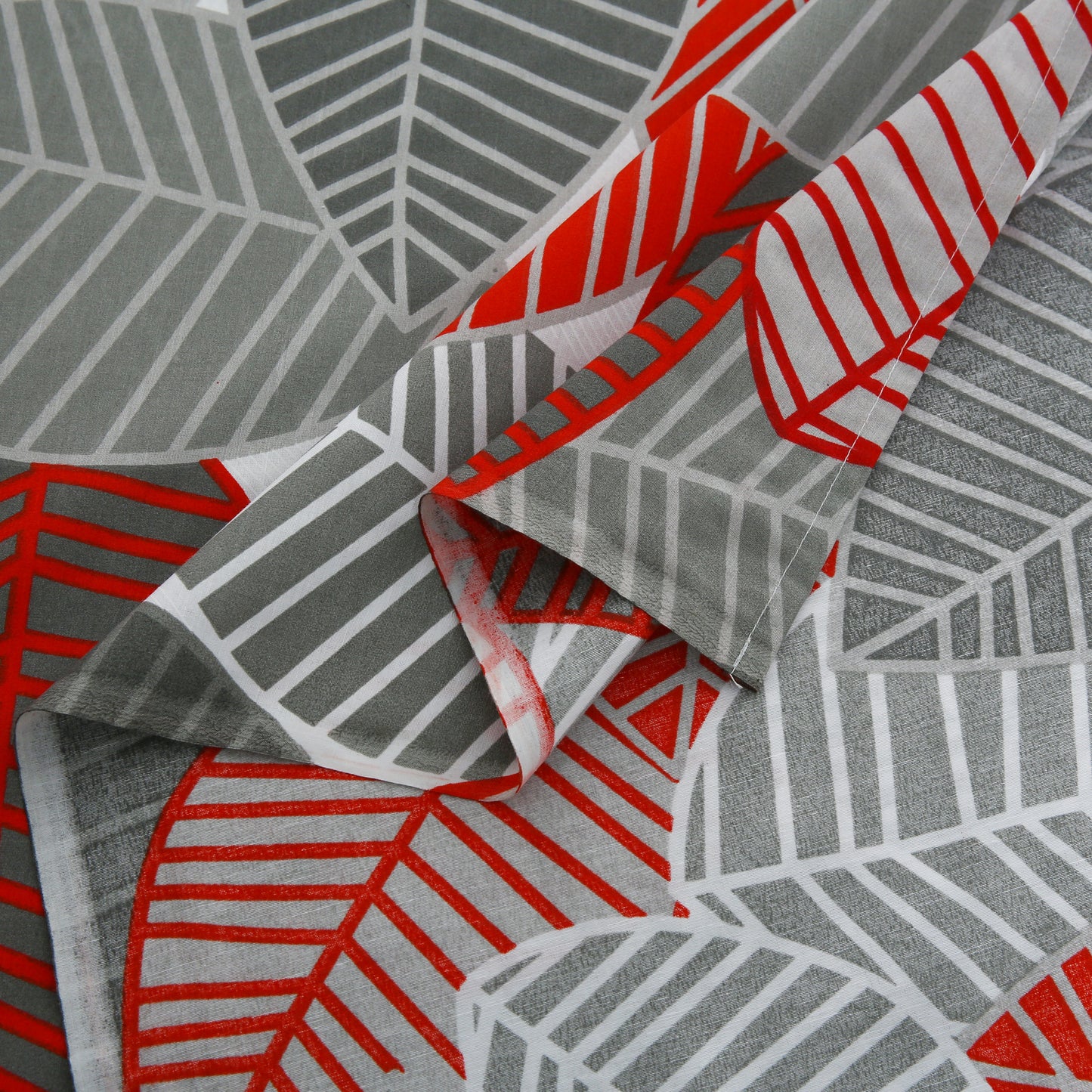 3/6 Piece - Red & Grey Leaf Set - 3063