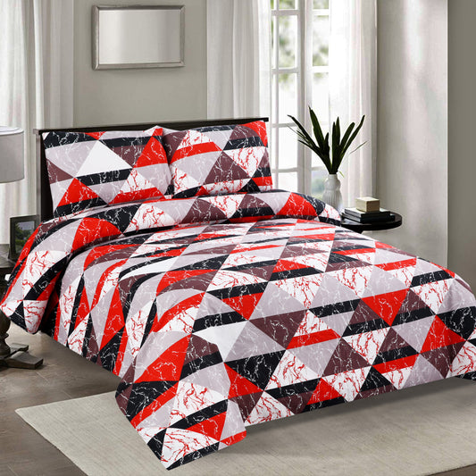 6 Piece - Marble Matrix Printed Duvet Cover Set