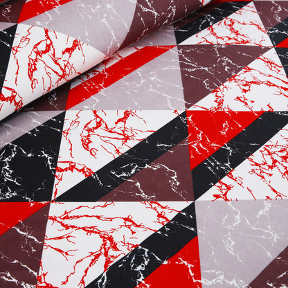 6 Piece - Marble Matrix Printed Duvet Cover Set