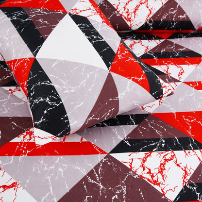 6 Piece - Marble Matrix Printed Duvet Cover Set