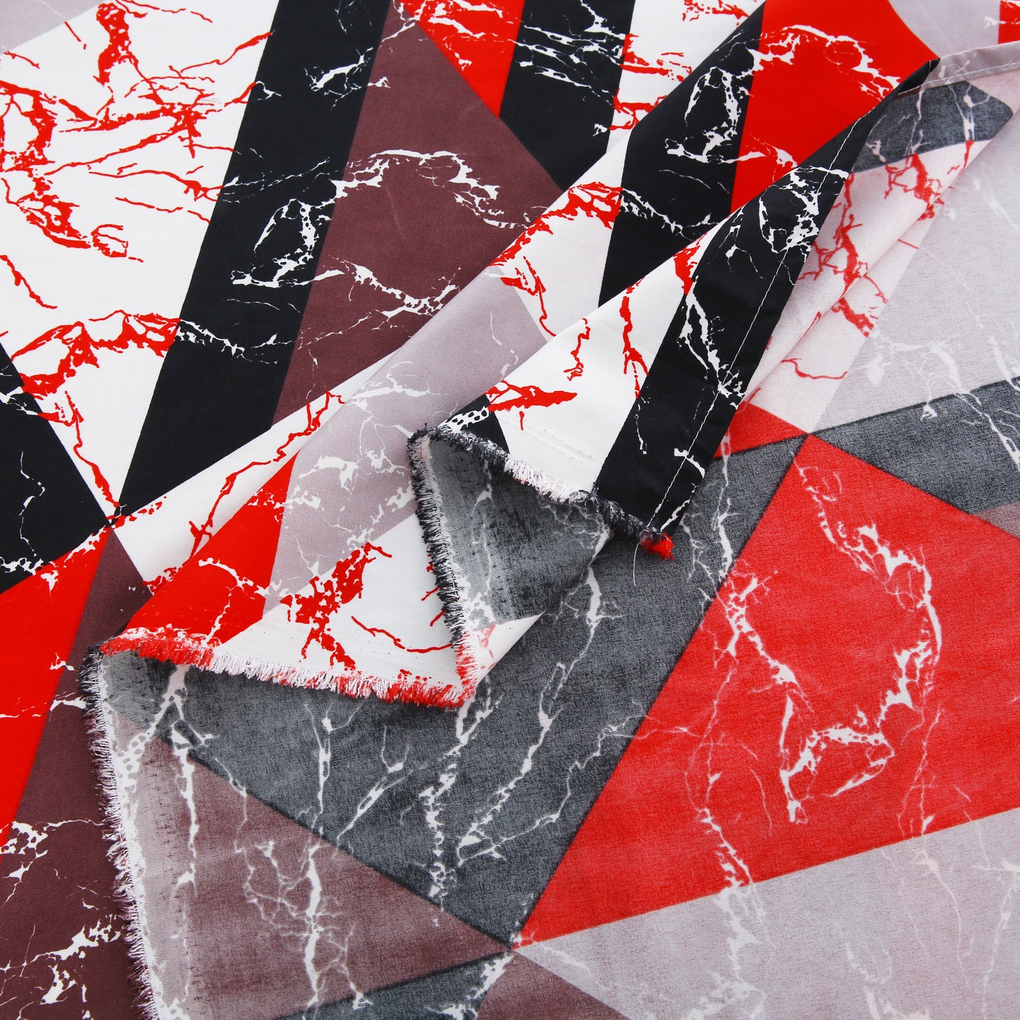 6 Piece - Marble Matrix Printed Duvet Cover Set