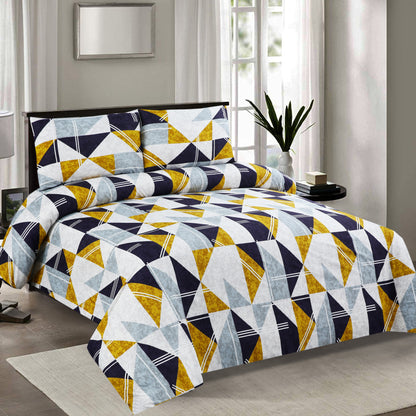 6 Piece - Black & Gold Abstract Printed Duvet Cover Set