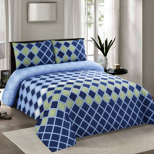 6 Piece - Gray & Zinc Geometrical Printed Duvet Cover Set