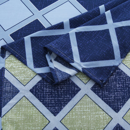 6 Piece - Gray & Zinc Geometrical Printed Duvet Cover Set