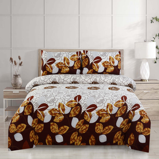 6 Piece - Graphite Floral Printed Duvet Cover Set