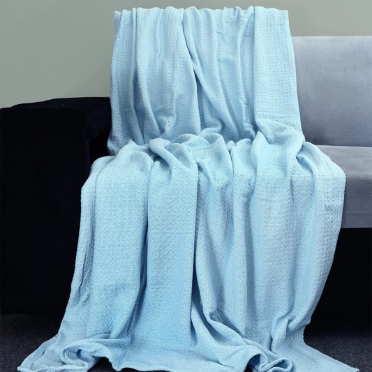Sky Blue - Waffle Thermal Blanket