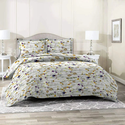 3 Piece - Meadow Printed Bed Sheet Set - 2055