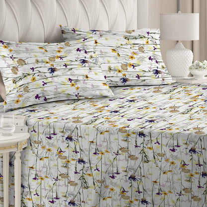 6 Piece - Meadow Printed Duvet Cover Set