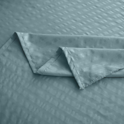 3/6 Piece - Pale Aqua Satin Stripe Set - 3045