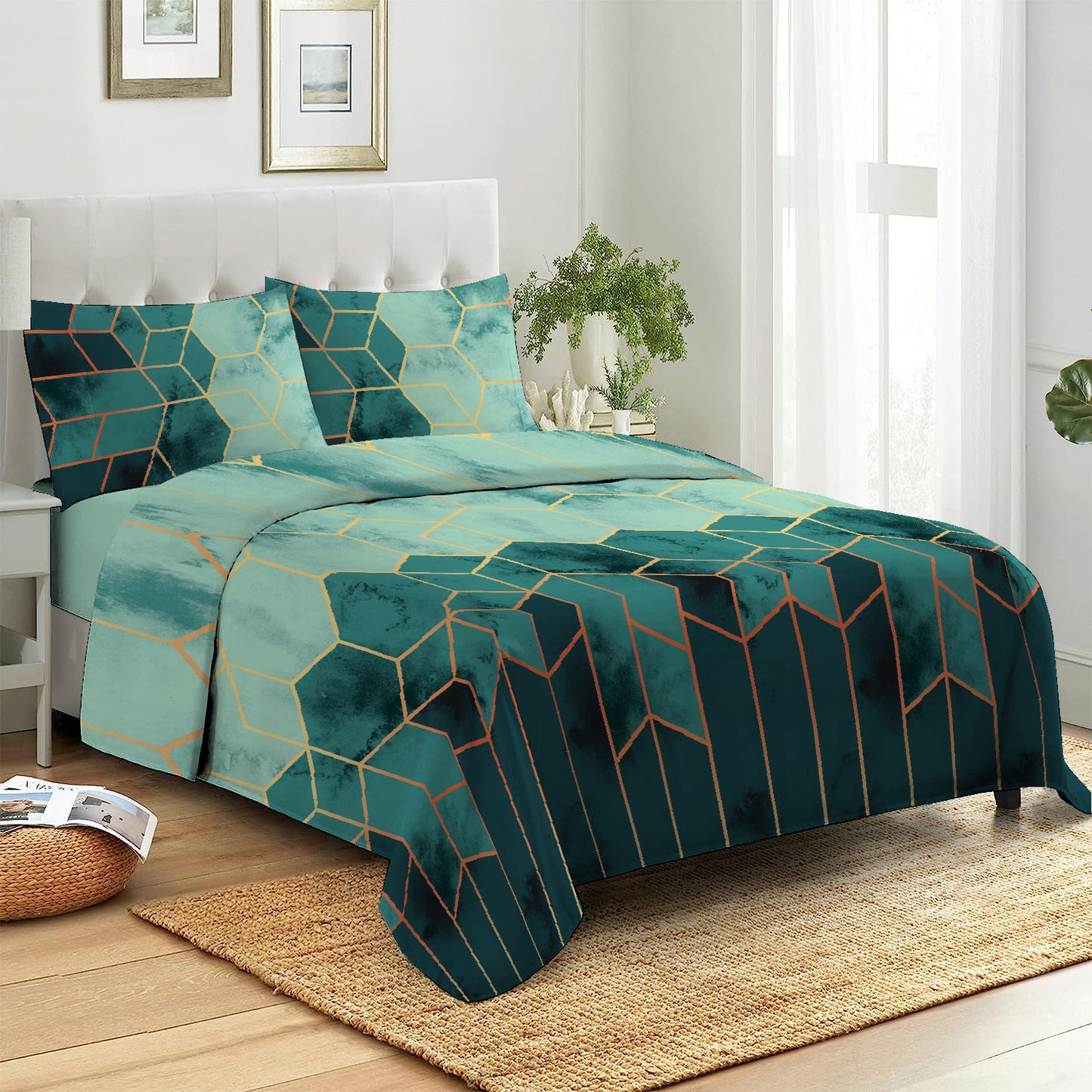 3/6 Piece - Santorni-Green Set - 2056