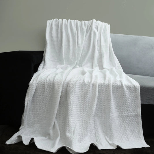 White - Waffle Thermal Blanket