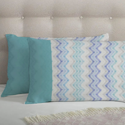 Zar Blue Printed Bed Sheet